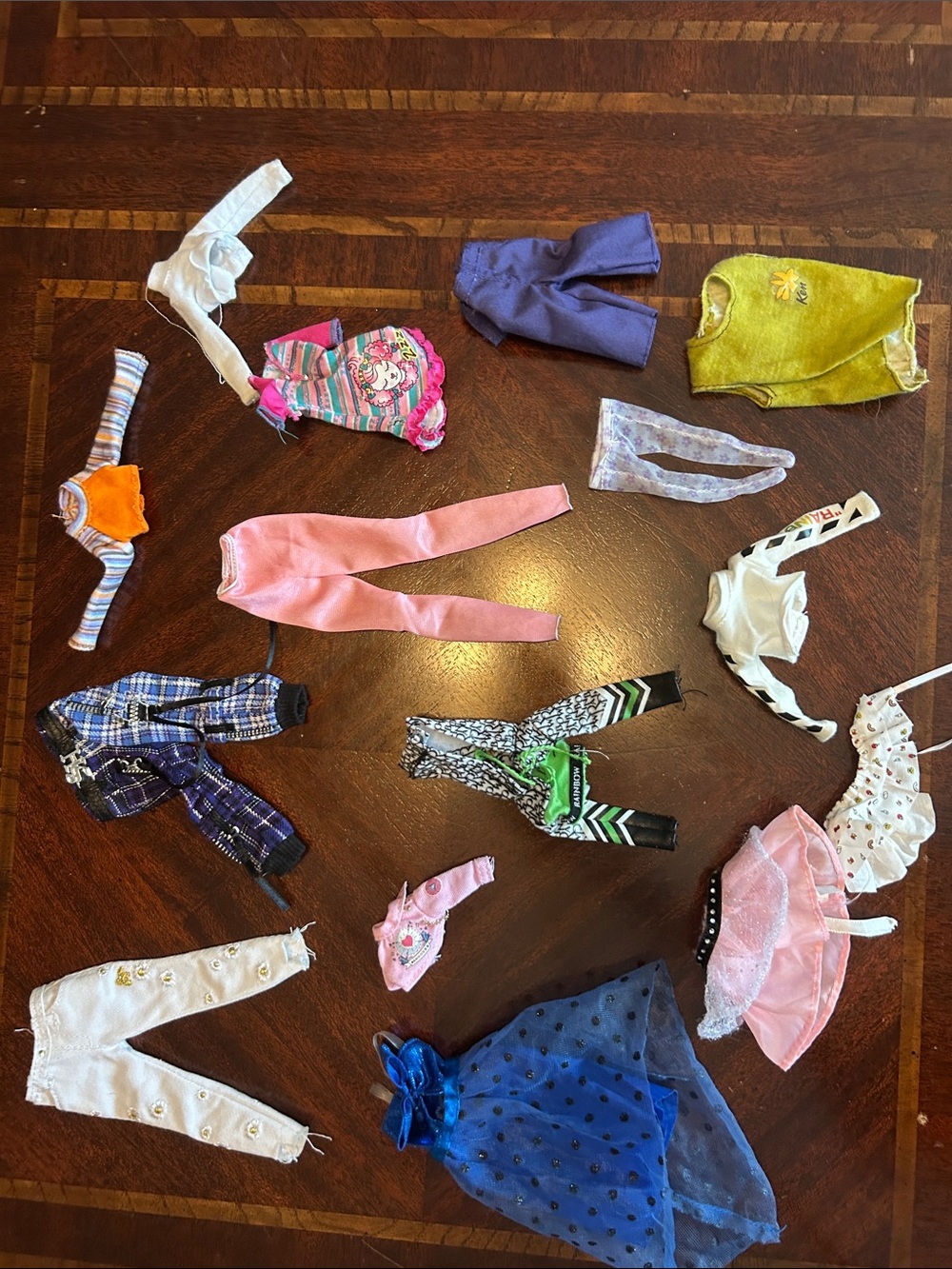 Assorted Kids Doll Clothing Set - Pink, Blue, Purple, Green, White